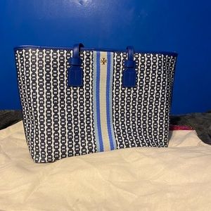 Blue Tory Burch Gemini Link tote